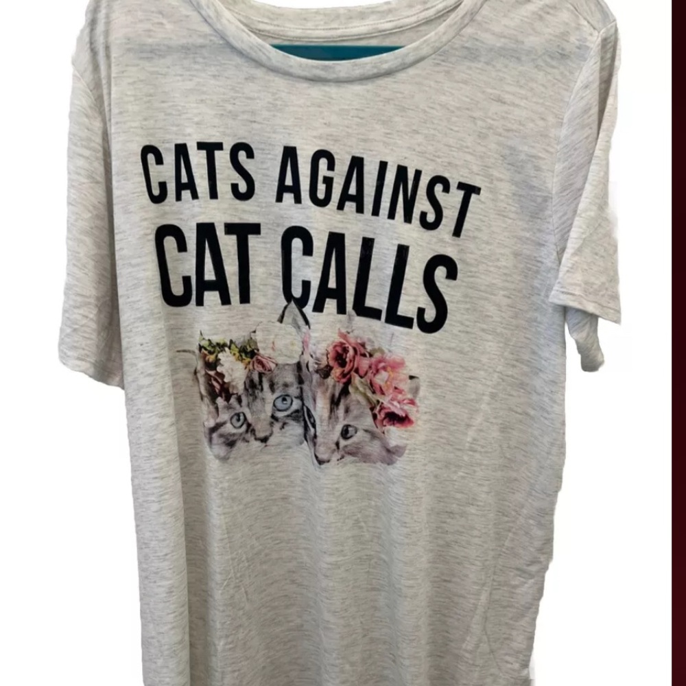 Mighty Fine Woman Cat Shirt Size XL, 2X,3X Graphic Design Cats New